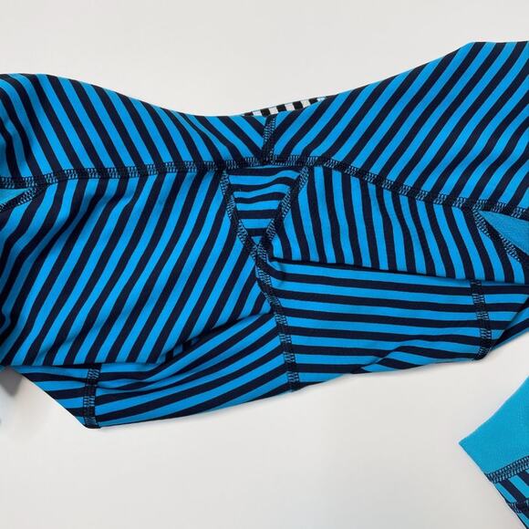 Lululemon Seawheeze Run Inspire Crop II W6F67S Striped Capri Leggings Size 6 - Picture 12 of 13